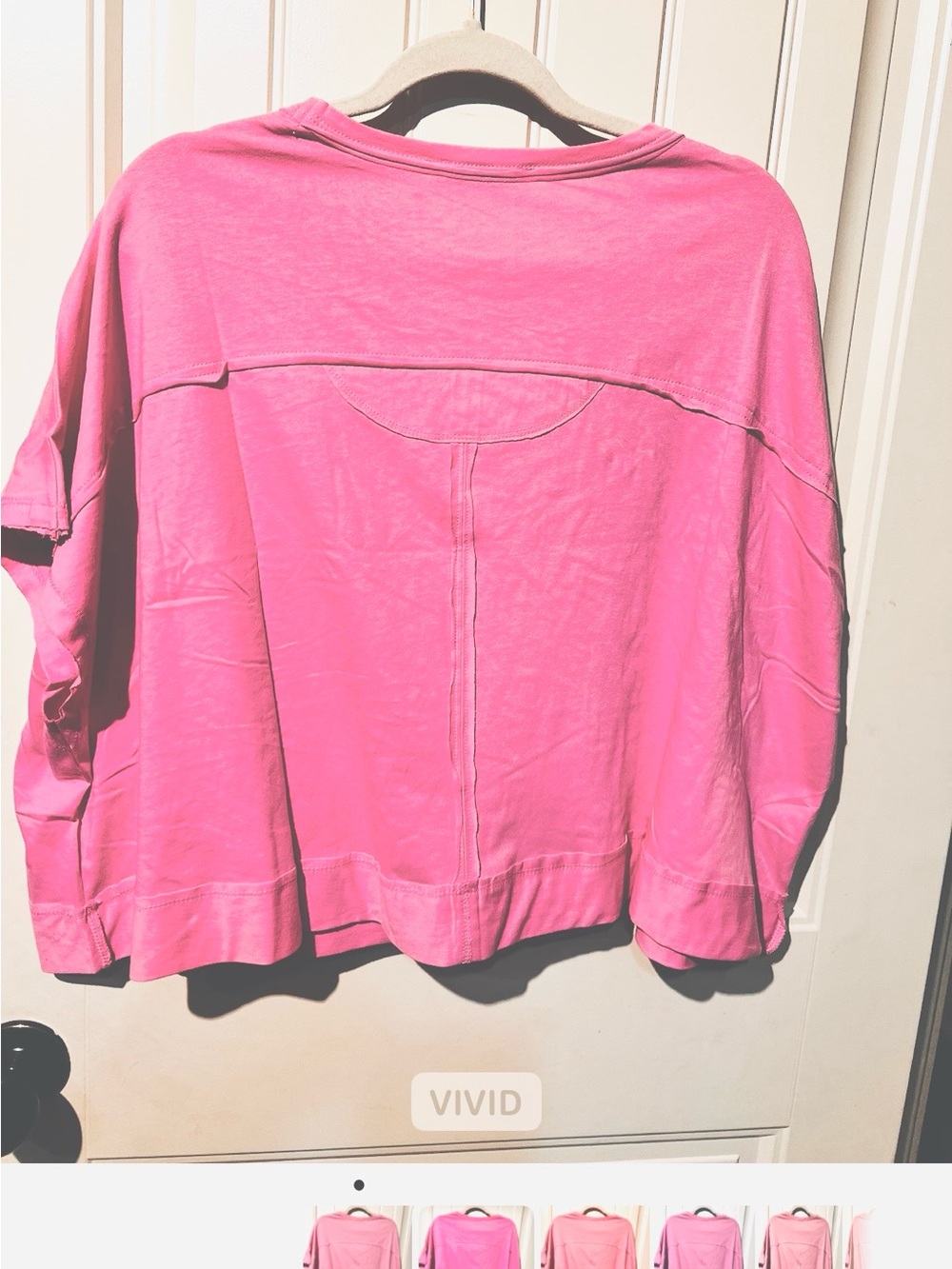 Zenana Light Pink Crop Boxy T-Shirt - Women Tops - Picture 4 of 6
